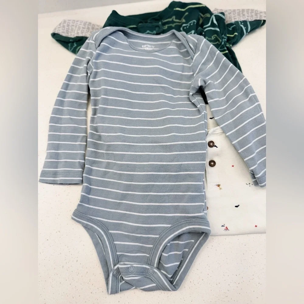 Lot Of 3 Baby Boy Clothes Size 18 M 100% Cotton